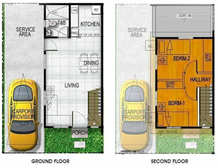 Ground Floor and Second Floor