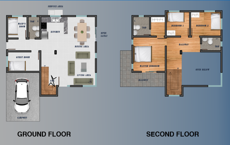 Ground Floor and Second Floor