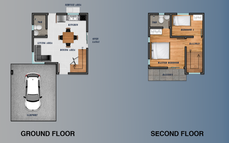 Ground Floor and Second Floor