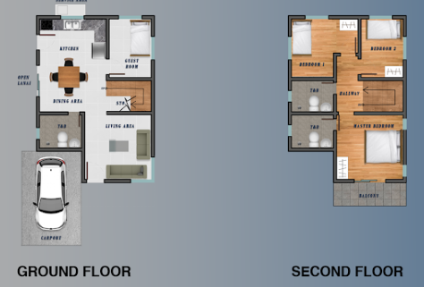 Ground Floor and Second Floor