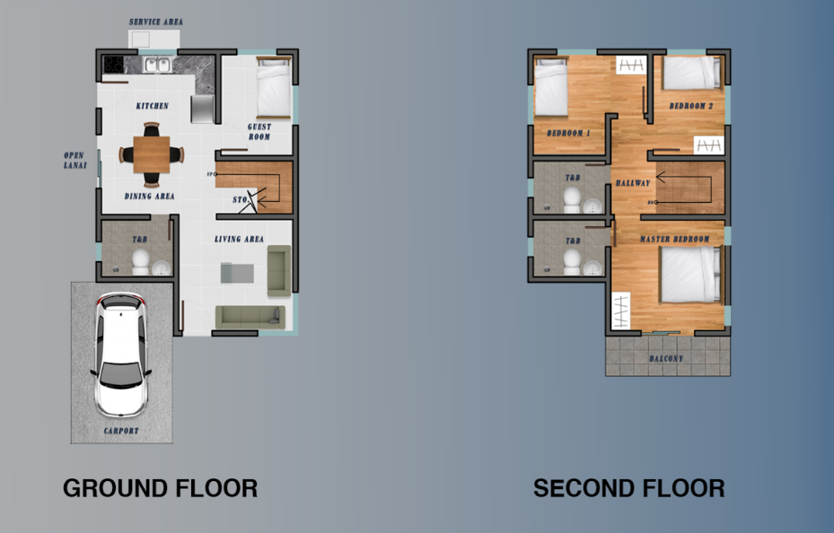 Ground Floor and Second Floor